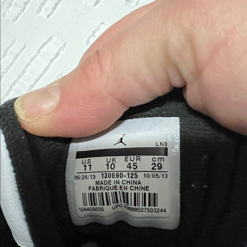Jordan 12 Men's Sneakers - J 12 Taxi Black & White + 10.5 Geeen Snake - Picture 2 of 16